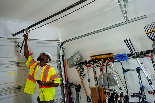 Professional Garage Door Panel Replacement technician working in Raintree Plantation, MO